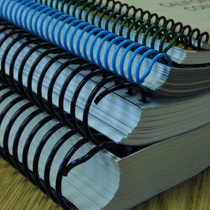Spiral or Coil Binding booklets
